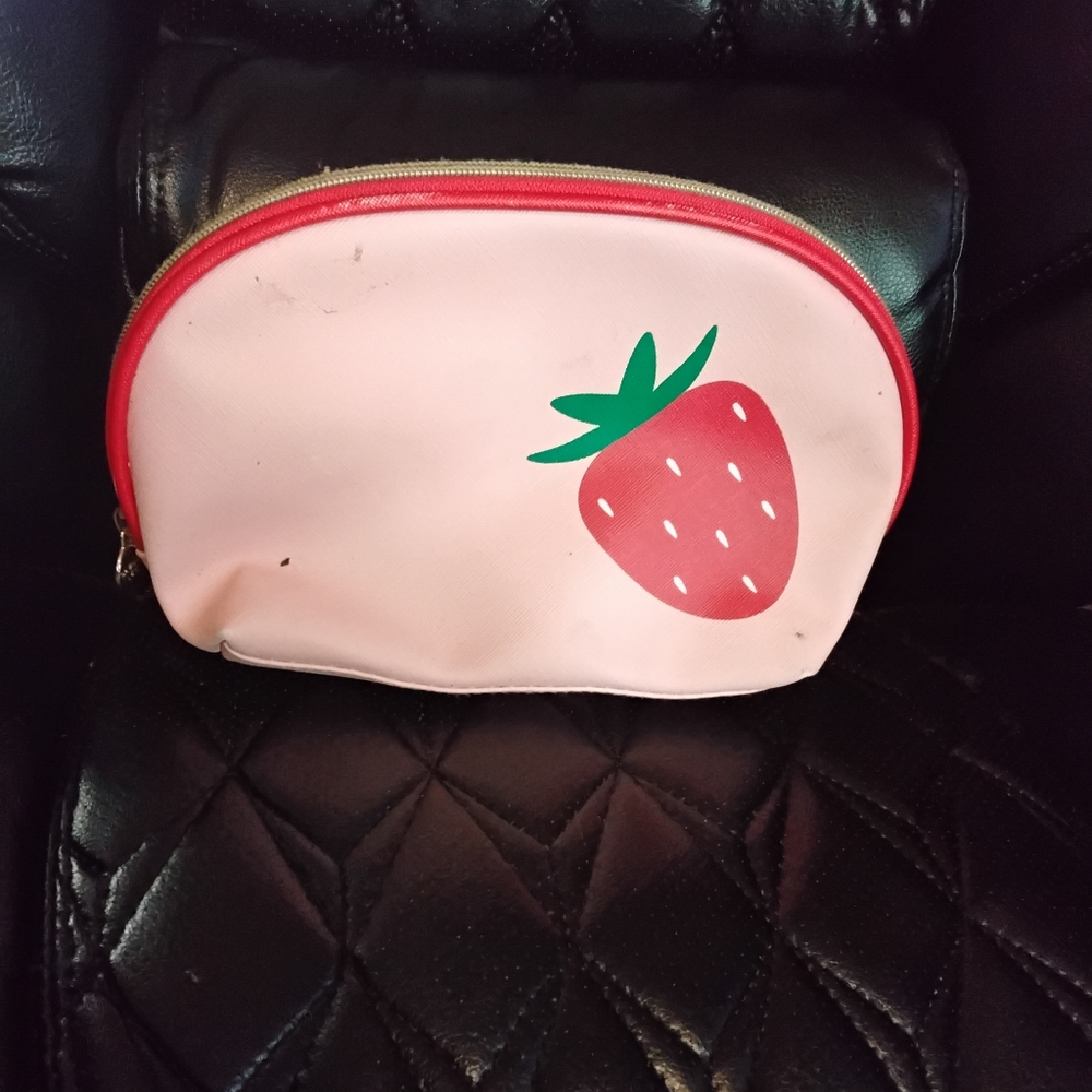 Dabney Lee Navy and Red Zipper Pouch